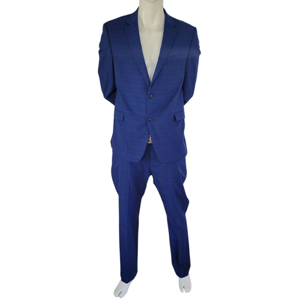 Tommy Hilfiger Mens Blue Single-Breasted Blazer Two-Piece Suit (Size 44R)